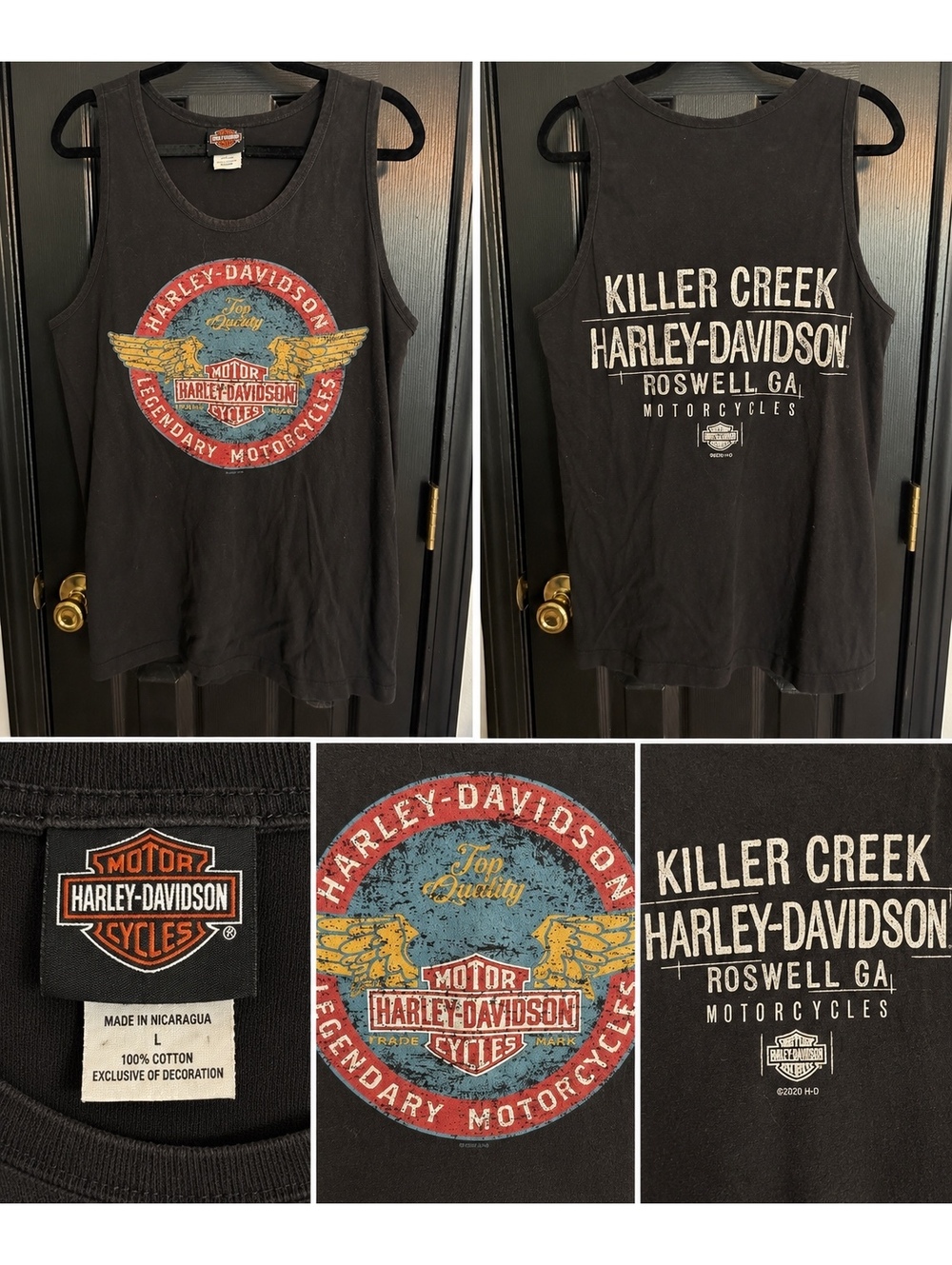 Harley-Davidson Roswell black sleeveless T-shirt